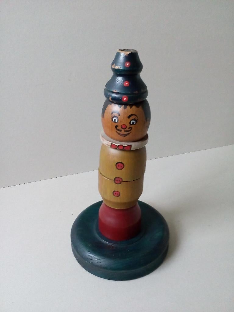 Oude peg/stapelpop. Hout. Kinderspeelgoed/Decoratie, Ophalen of Verzenden