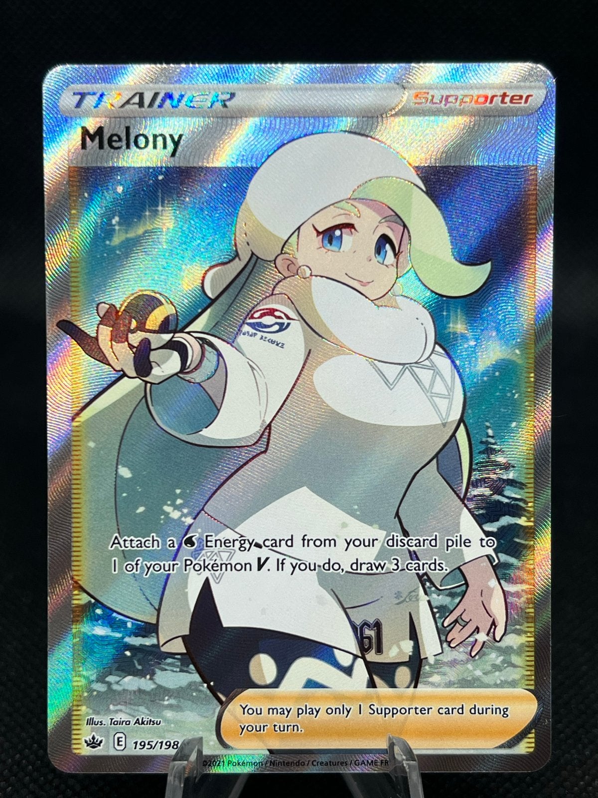 Trainer Melony #195 Chilling Reign, Hobby en Vrije tijd, Verzamelkaartspellen | Pokémon, Verzenden, Nieuw, Losse kaart, Foil