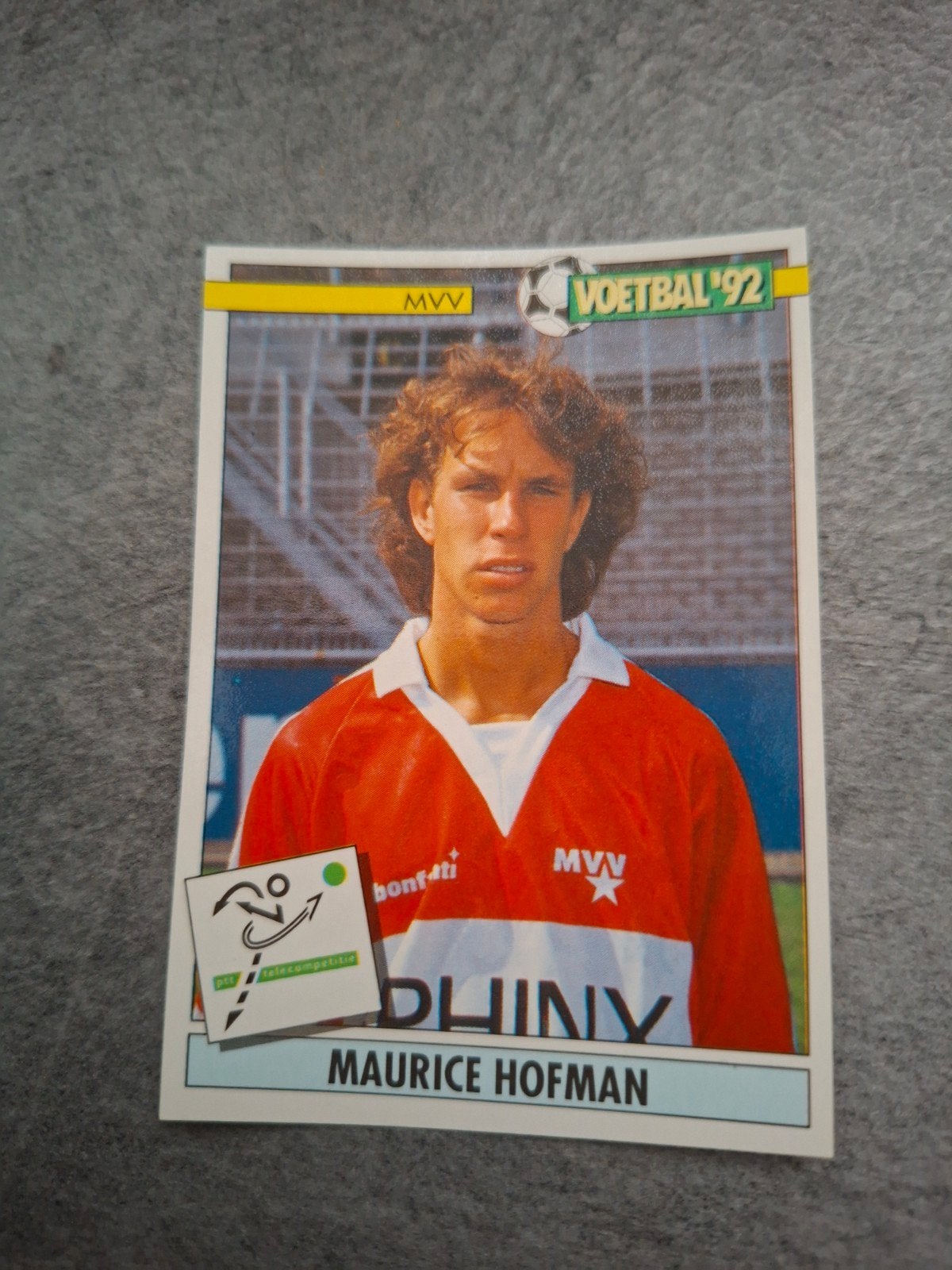 Panini sticker Voetbal 92. Maurice Hofman MVV Maastricht., Ophalen of Verzenden, Zo goed als nieuw, Sticker