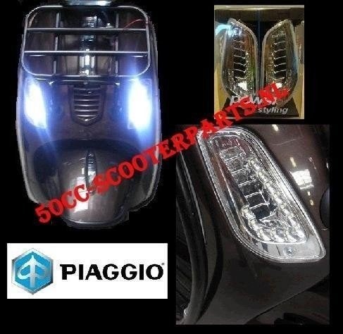 Knipperlichten Vespa Lx S Lxv Led Audi Look Voor 100371, Ophalen of Verzenden