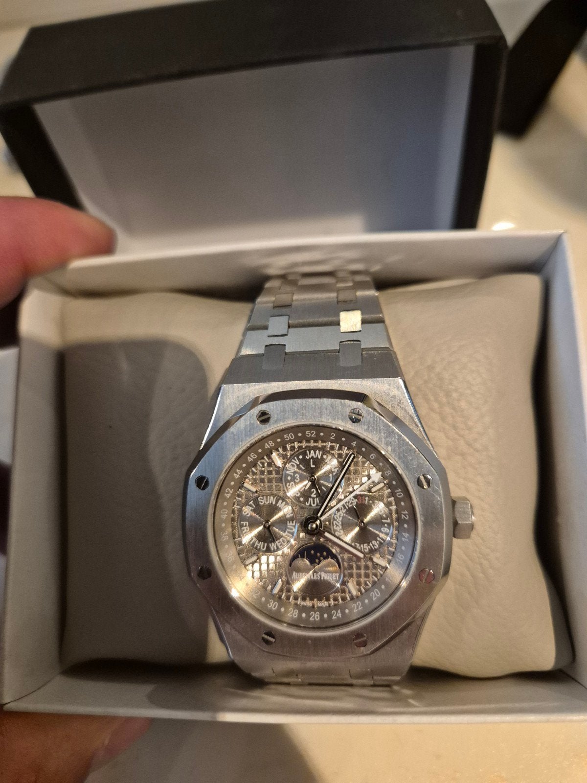 Audemars Piguet Royal Oak Perpetual Calendar, Overige merken, Staal, Staal, Polshorloge