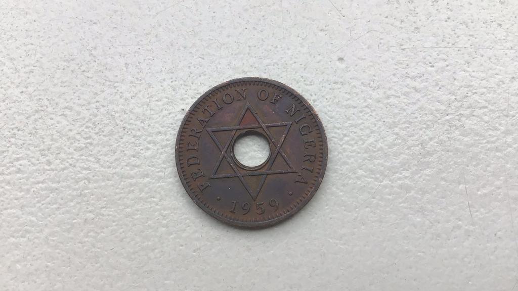 Brits Nigeria 1/2 penny 1959., Postzegels en Munten, Munten | Afrika, Ophalen of Verzenden