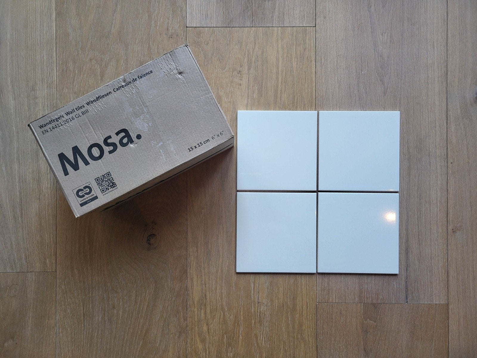 Mosa Wandtegeltjes Gebroken Wit 10m2, Doe-het-zelf en Verbouw, Tegels, Nieuw, Minder dan 20 cm, 10 m² of meer, Wandtegels