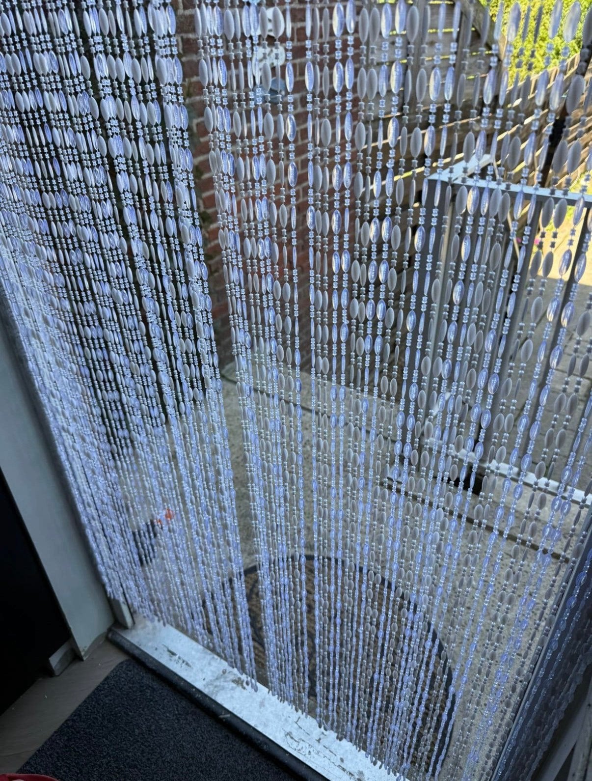 Deurgordijn Twinkle – Wit/Zilver – 100 x 230 cm, Ophalen of Verzenden, Zo goed als nieuw, Wit, Vliegengordijn