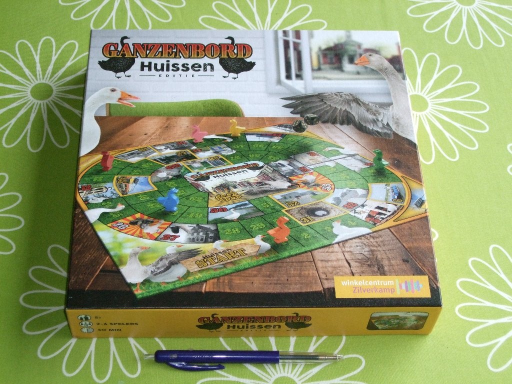 Ganzenbord - Huissen Editie - winkelcentrum Zilverkamp, Hobby en Vrije tijd, Een of twee spelers, Ophalen of Verzenden, Zo goed als nieuw