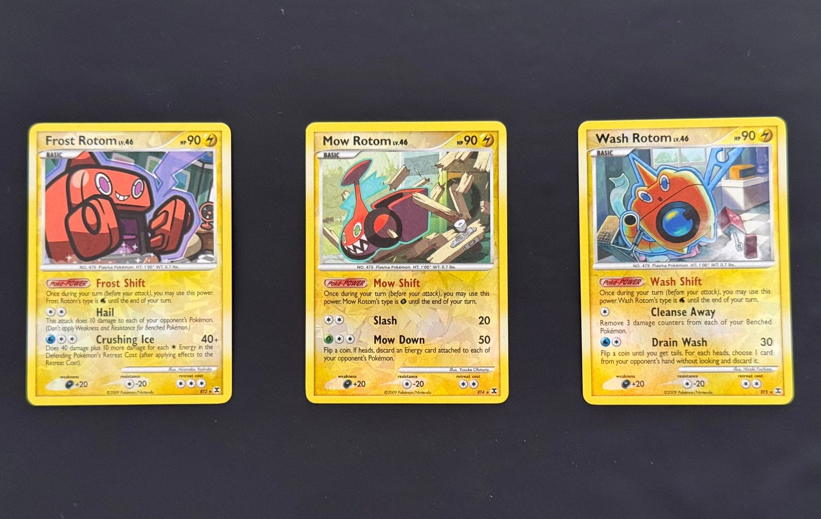 Pokémon Kaarten Rotom Set: Wash RT5, Mow RT4, Frost RT2, Ophalen of Verzenden, Zo goed als nieuw, Meerdere kaarten, Foil