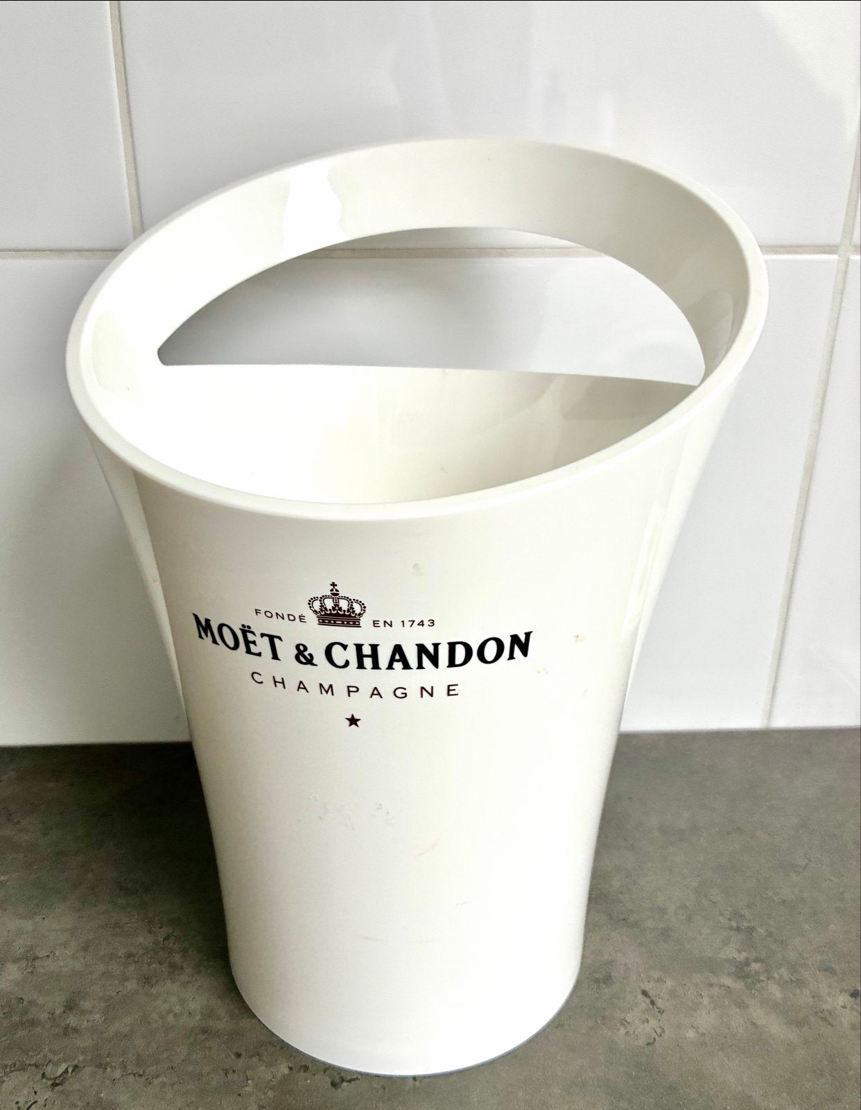 Moët & Chandon champagnekoeler, Gebruikt, Kunststof, Ophalen of Verzenden, Modern