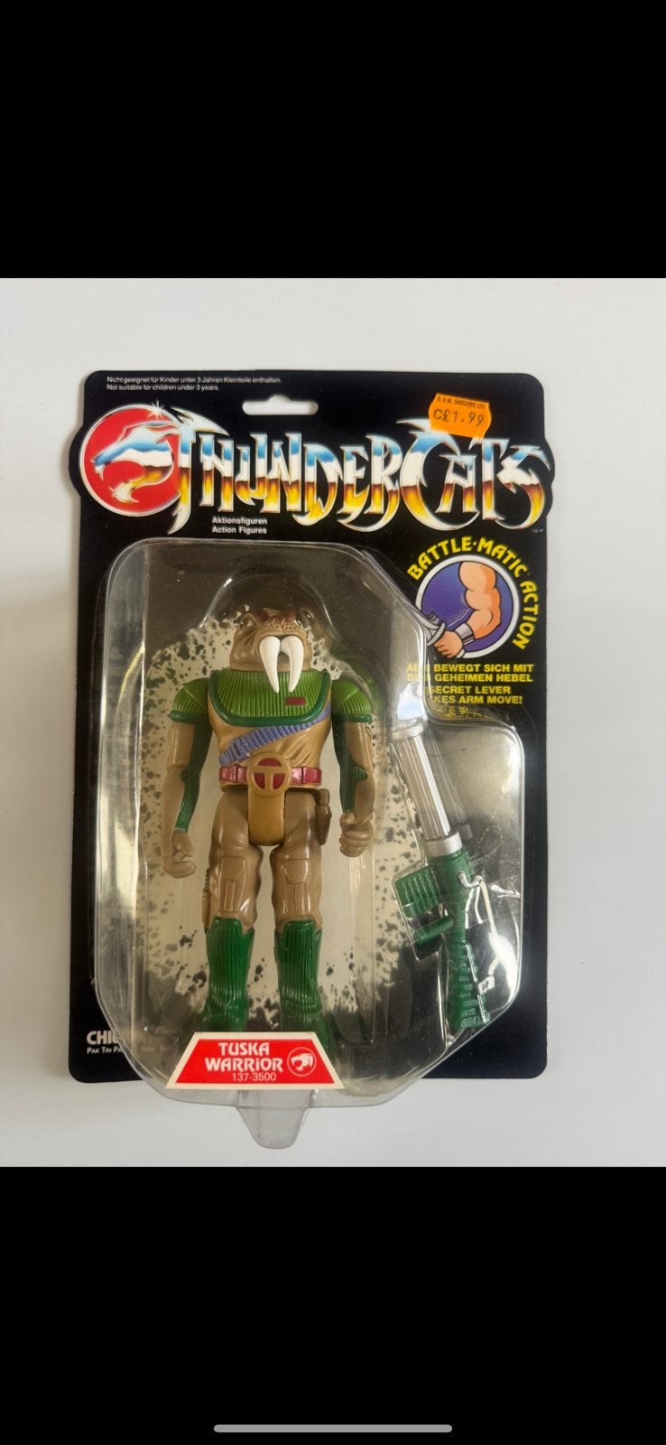 Thundercats moc Tuska warrior Cosmocats, Ophalen of Verzenden, Zo goed als nieuw