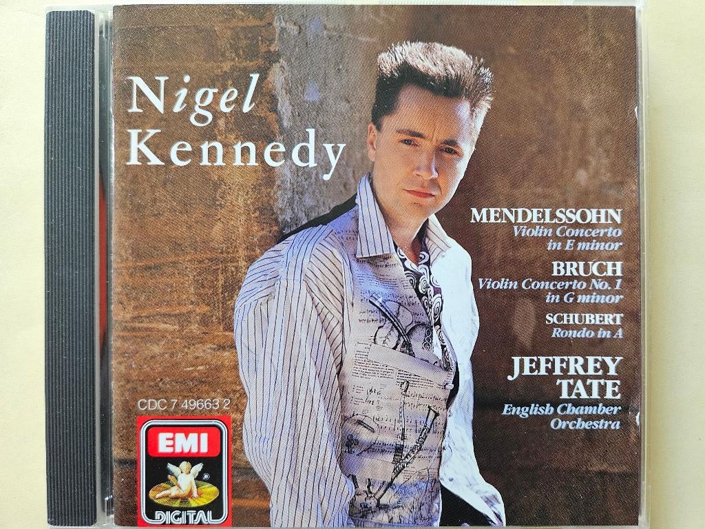 Mendelssohn + Bruch - vioolconcerten Nigel Kennedy Tate, Ophalen of Verzenden, Romantiek, Zo goed als nieuw, Kamermuziek