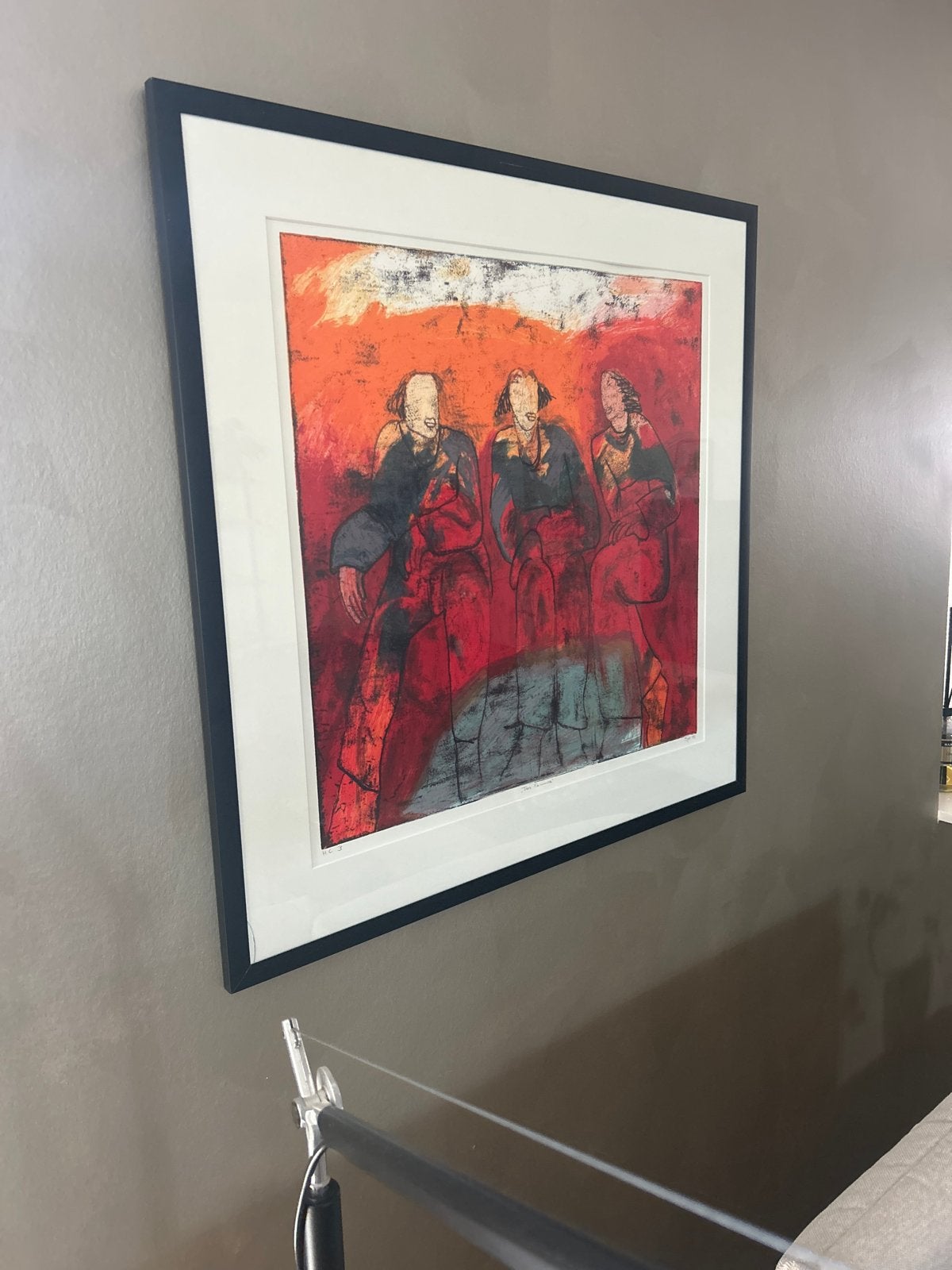 Sjer Jacobs Modern schilderij met figuren - Abstracte stijl, Ophalen, Figuren, Achter glas, Overige materialen