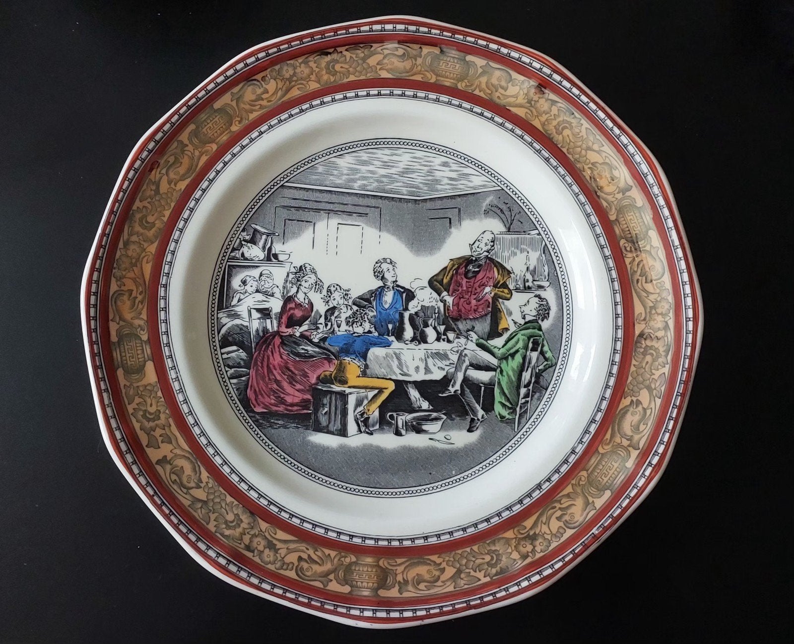 Antiek Adams Pottery bord - David Copperfield, Ophalen of Verzenden