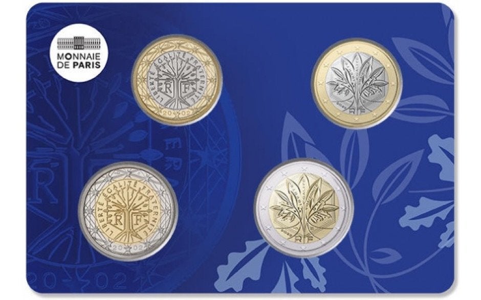 Twee Euromunt Frankrijk: Nieuwe Nationale munt [2022] CC BU, Verzenden, Frankrijk, 2 euro, Setje