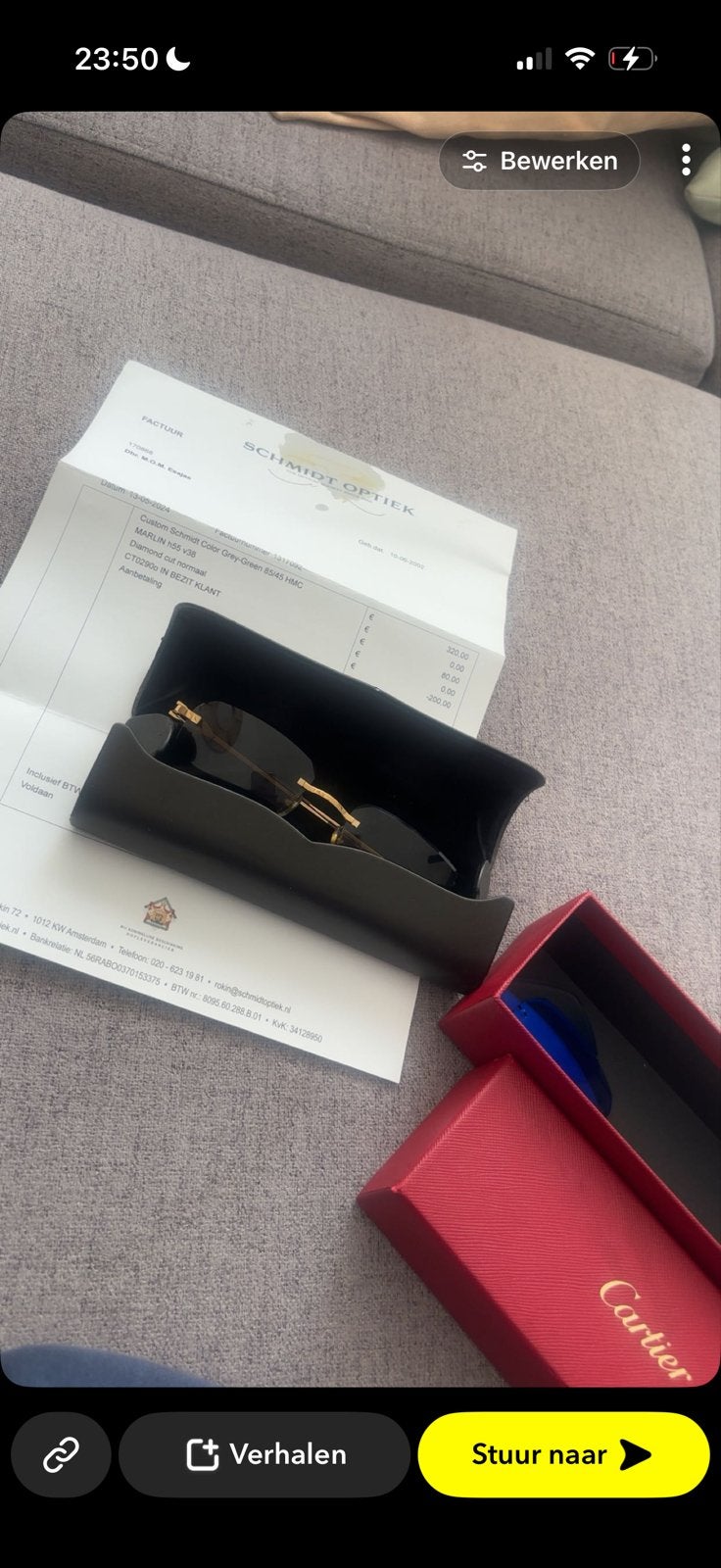 Cartier Zonnebril - Zo goed als nieuw, Overige merken, Zonnebril, Ophalen of Verzenden, Zo goed als nieuw