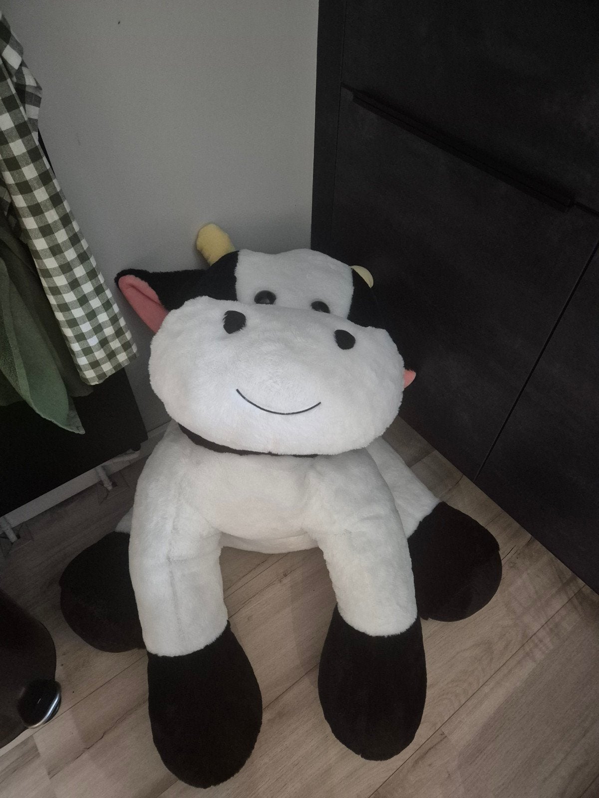 Hele grote koe knuffel, Kinderen en Baby's, Speelgoed | Knuffels en Pluche, Zo goed als nieuw, Koe, Groot (groter dan 80 cm), Meerkleurig