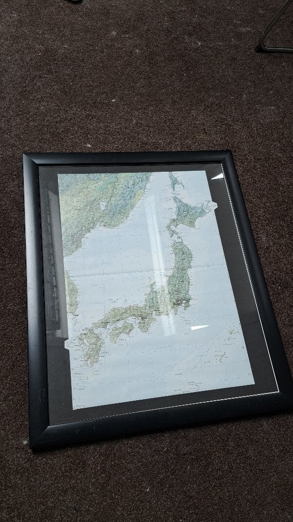 Ingelijste atlas kaart Japan, Overige gebieden, Ophalen of Verzenden, 1800 tot 2000, Landkaart