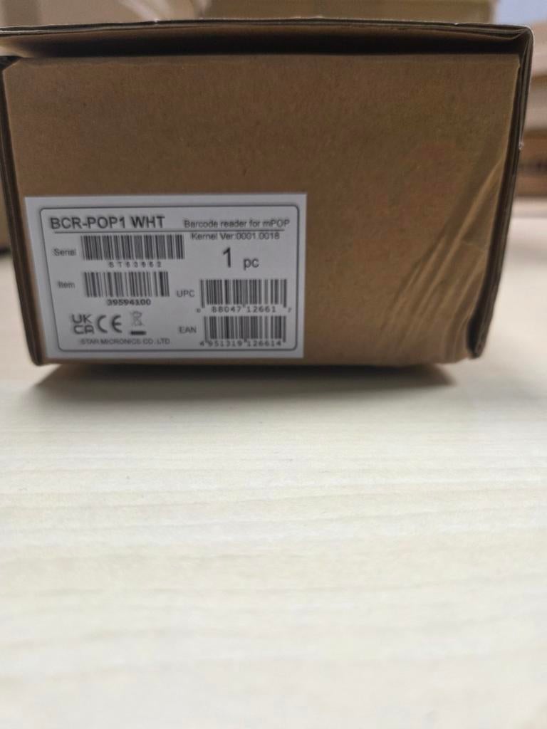 Star Micronics BCR-POP1 WHT Barcodescanner voor mPOP, Ophalen, Nieuw