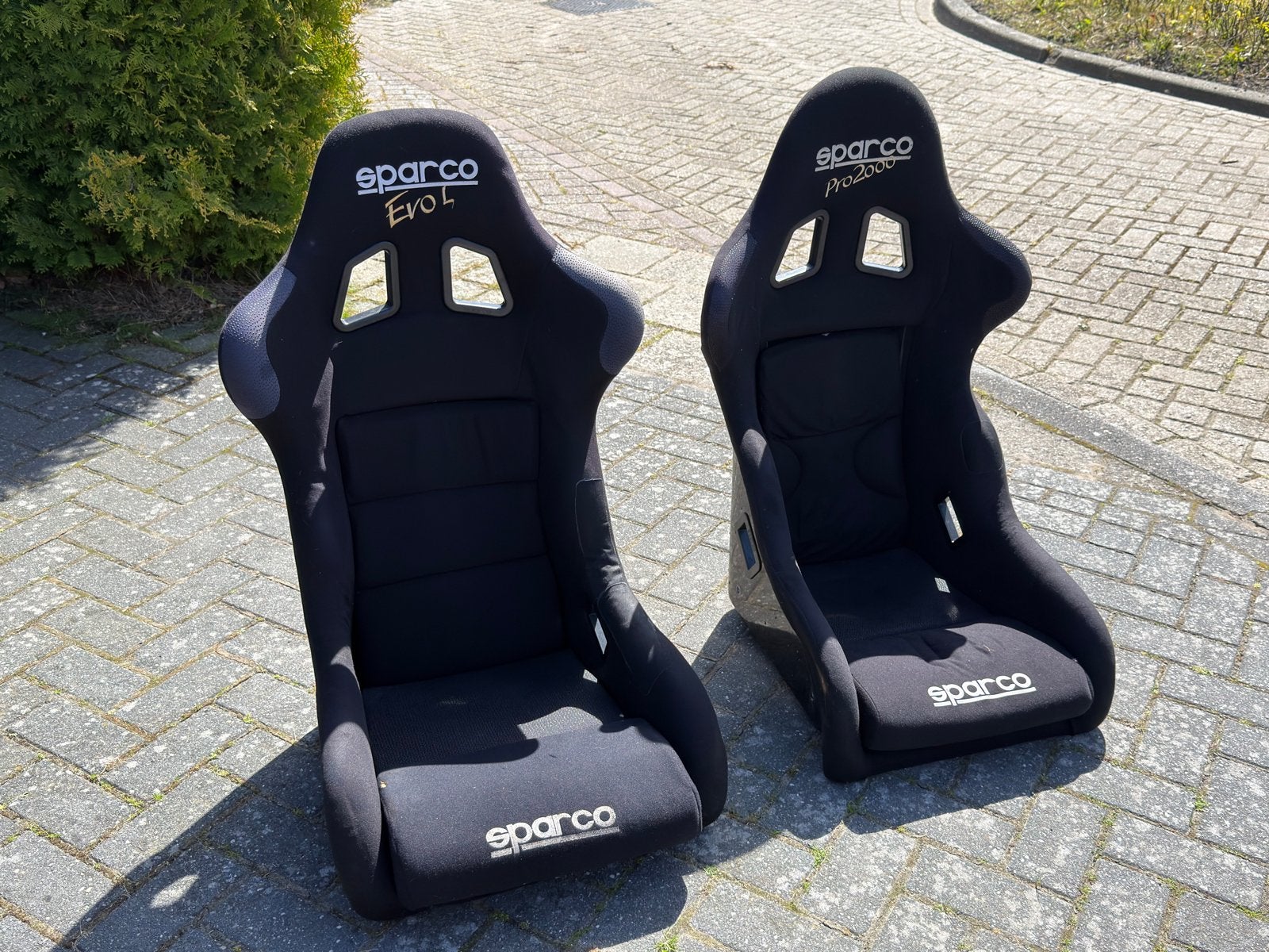 Sparco Evo L en Pro 2000 kuipstoelen, Ophalen, Gebruikt