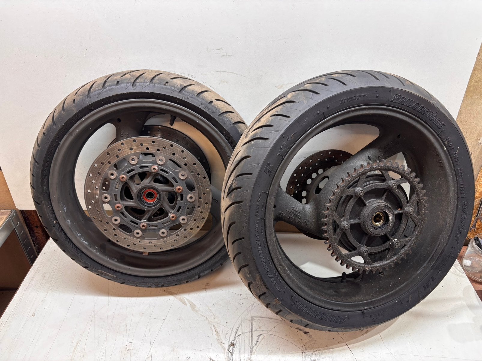 Yamaha YZF600R Thundercat Wielenset Bridgestone Battlax, Gebruikt, Ophalen of Verzenden, Thundercat, 600R