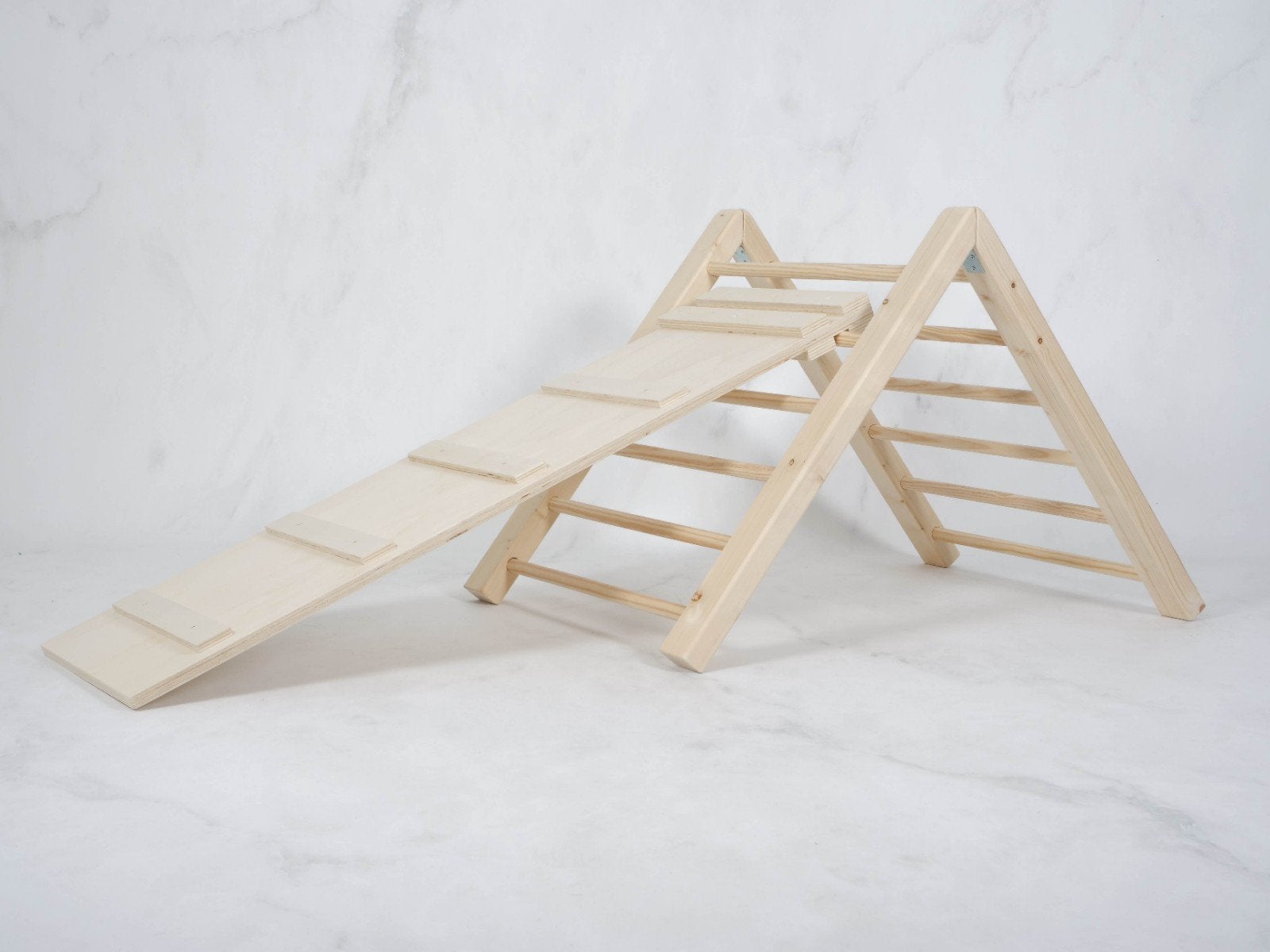 Houten Klimrek met Glijbaan voor Kinderen, Ophalen, Nieuw, Klimwand