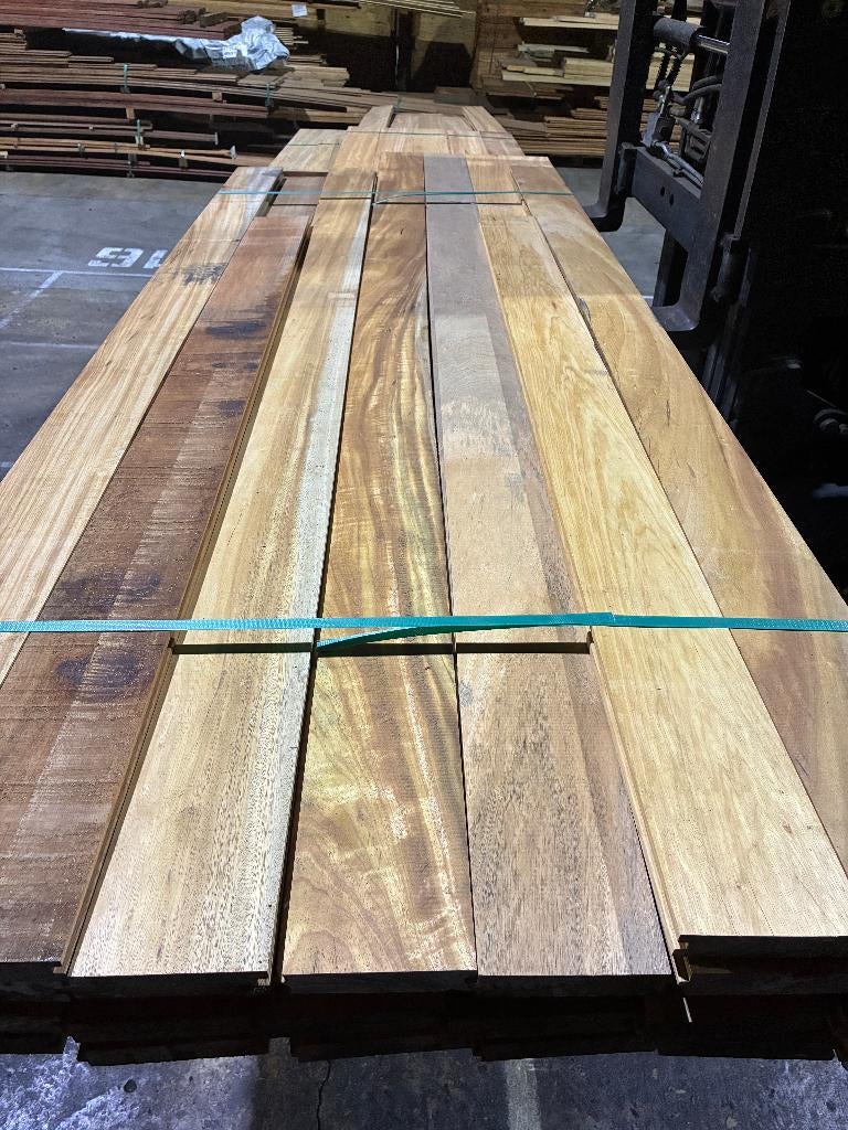 Vlonderplanken-planken-schutting-Hardhout-Timborana-28x135mm, Ophalen, Nieuw, Hout