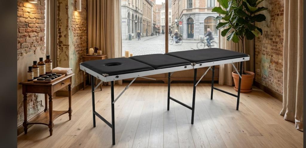 Comfortabele Draagbare Massagetafel (Koffermodel) – Zwart Ku, Ophalen, Massagetafel