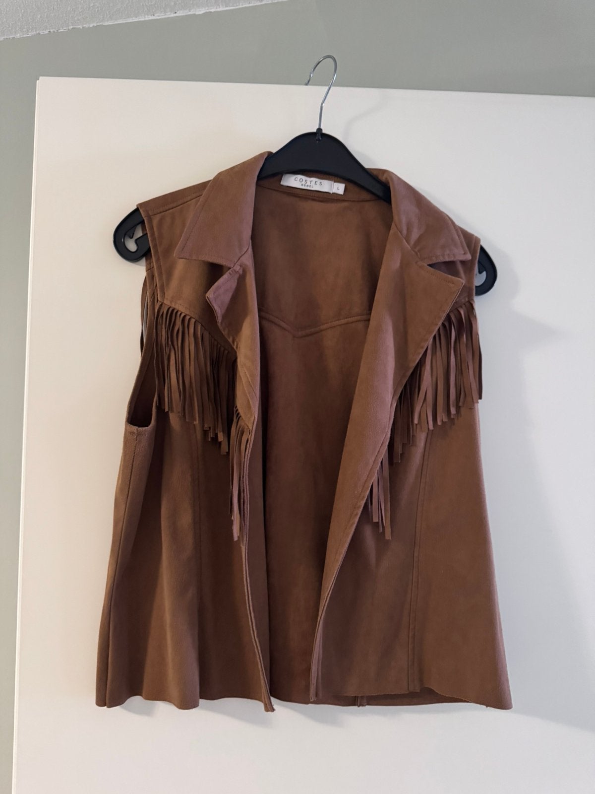 Gilet/vestje met franjes bieden costes, Ophalen, Zo goed als nieuw, Maat 38/40 (M), Bruin