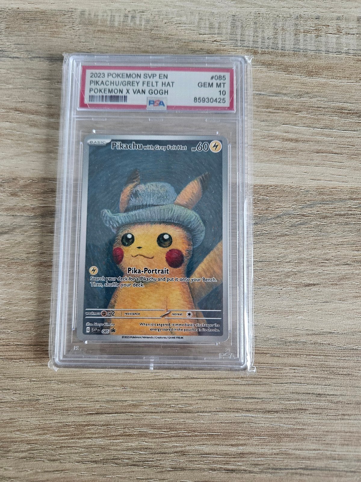 Pikachu with grey felt hat psa 10 proxy!, Ophalen of Verzenden, Zo goed als nieuw