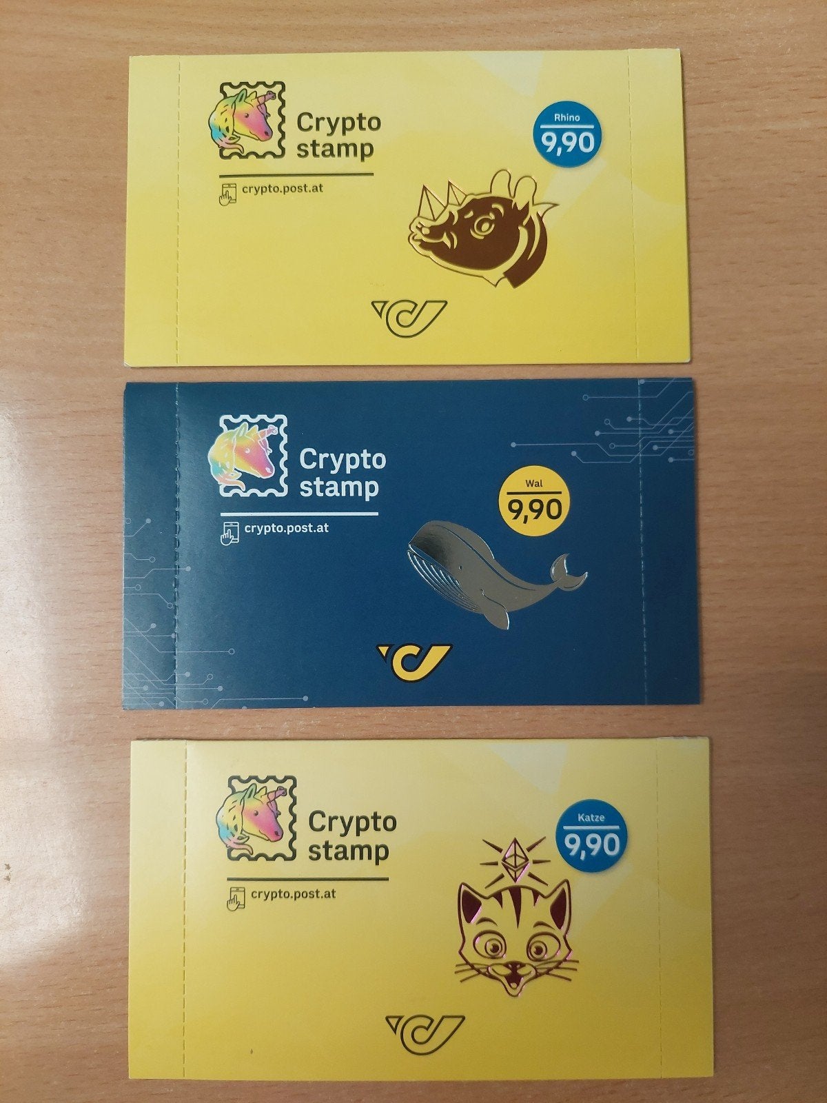 Crypto Stamp Jaarset 2021 – Oostenrijk Crypto 3.0 & 3.1, Ophalen of Verzenden, Postfris