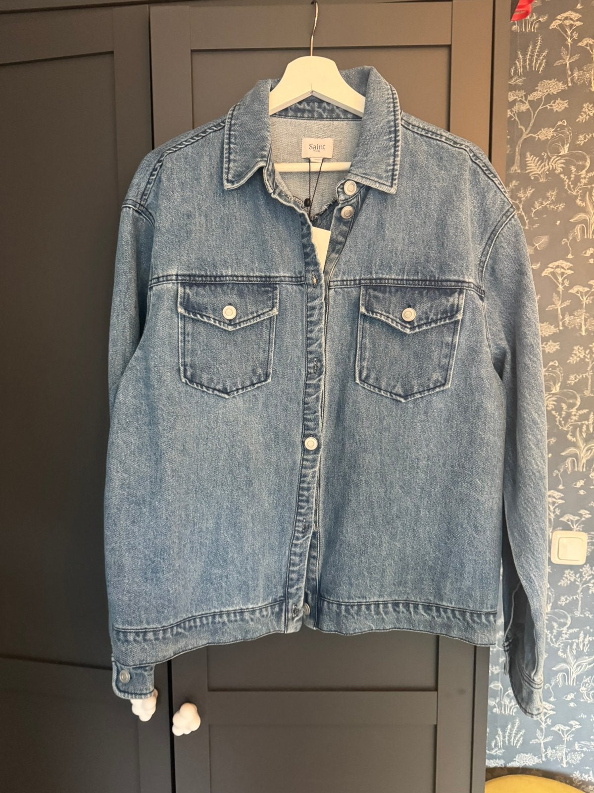 Saint tropez jeans jack, Ophalen of Verzenden, Zo goed als nieuw, Maat 38/40 (M), Blauw