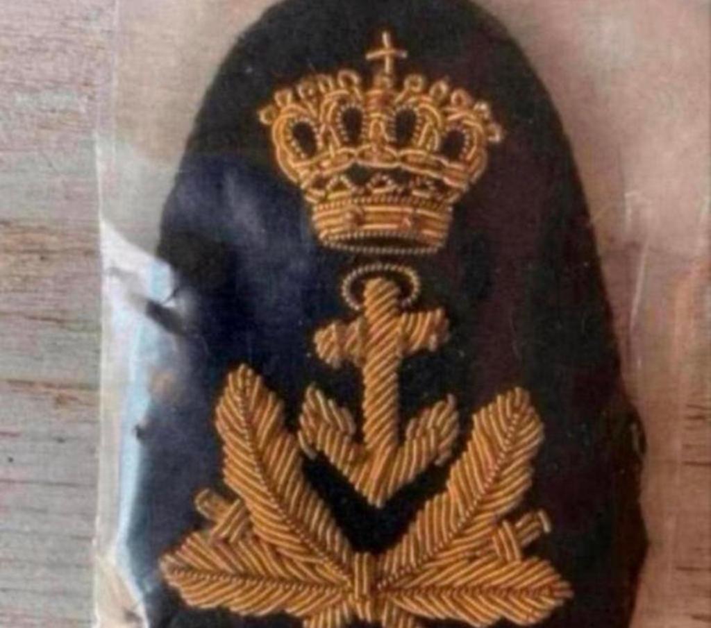 Marine Oude Pet Embleem Adelborst -3, Verzenden, Marine, Nederland, Embleem of Badge
