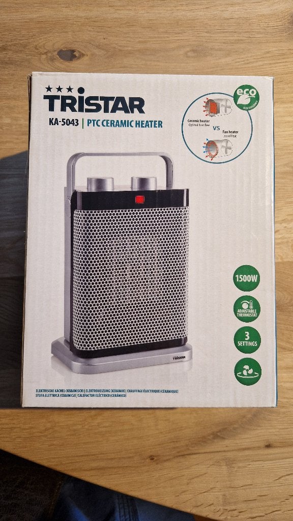 Tristar keramische kachel 1500W, Huis en Inrichting, Kachels, Overige soorten, Elektrisch, Nieuw, Ophalen of Verzenden