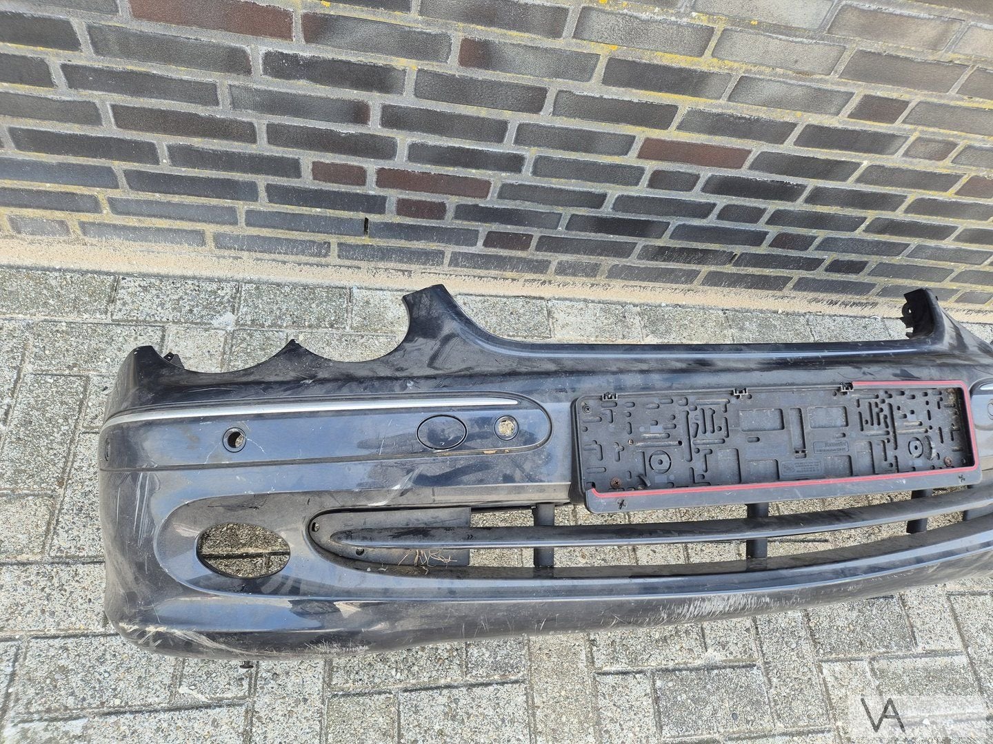 Mercedes CLK W209 2002 -2009 voorbumper met pdc / mistlampen, Gebruikt, -, Voor, Ophalen of Verzenden