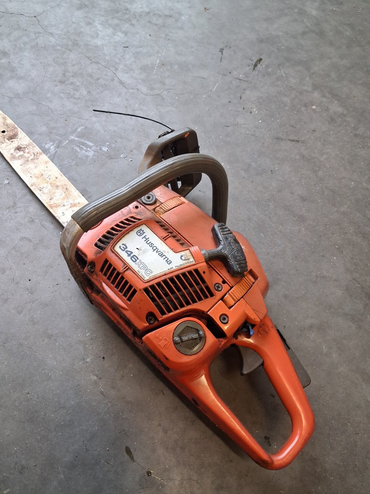 husqvarna 346 xpg kettingzaag vastgelopen euro 50, Ophalen, Benzine