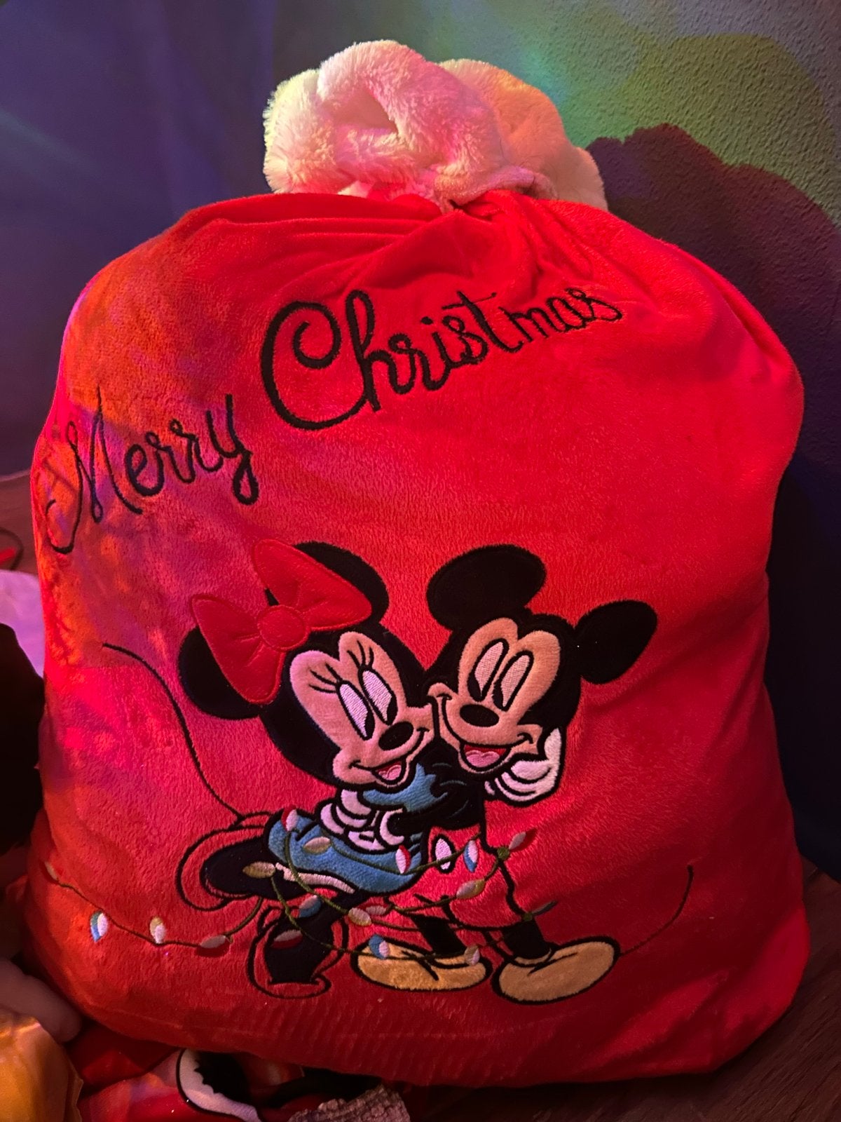 Disney mickey minnie mouse kerstzak, Ophalen of Verzenden