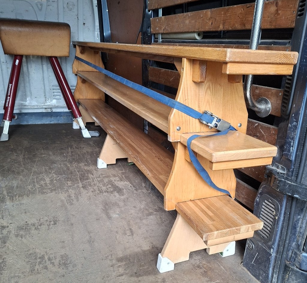 Vintage houten turnbank - perfect voor gym of decoratie, Ophalen, Gebruikt, Bruin, Materiaal