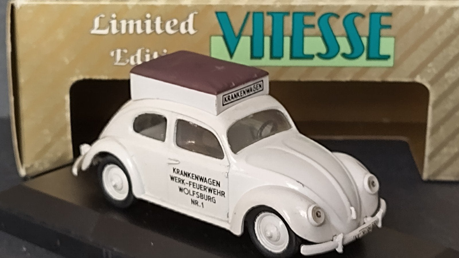 Volkswagen VW 1947 Krankenwagen Wolfsburg 1:43 Vitesse Pol, Overige merken, Auto, Verzenden, .