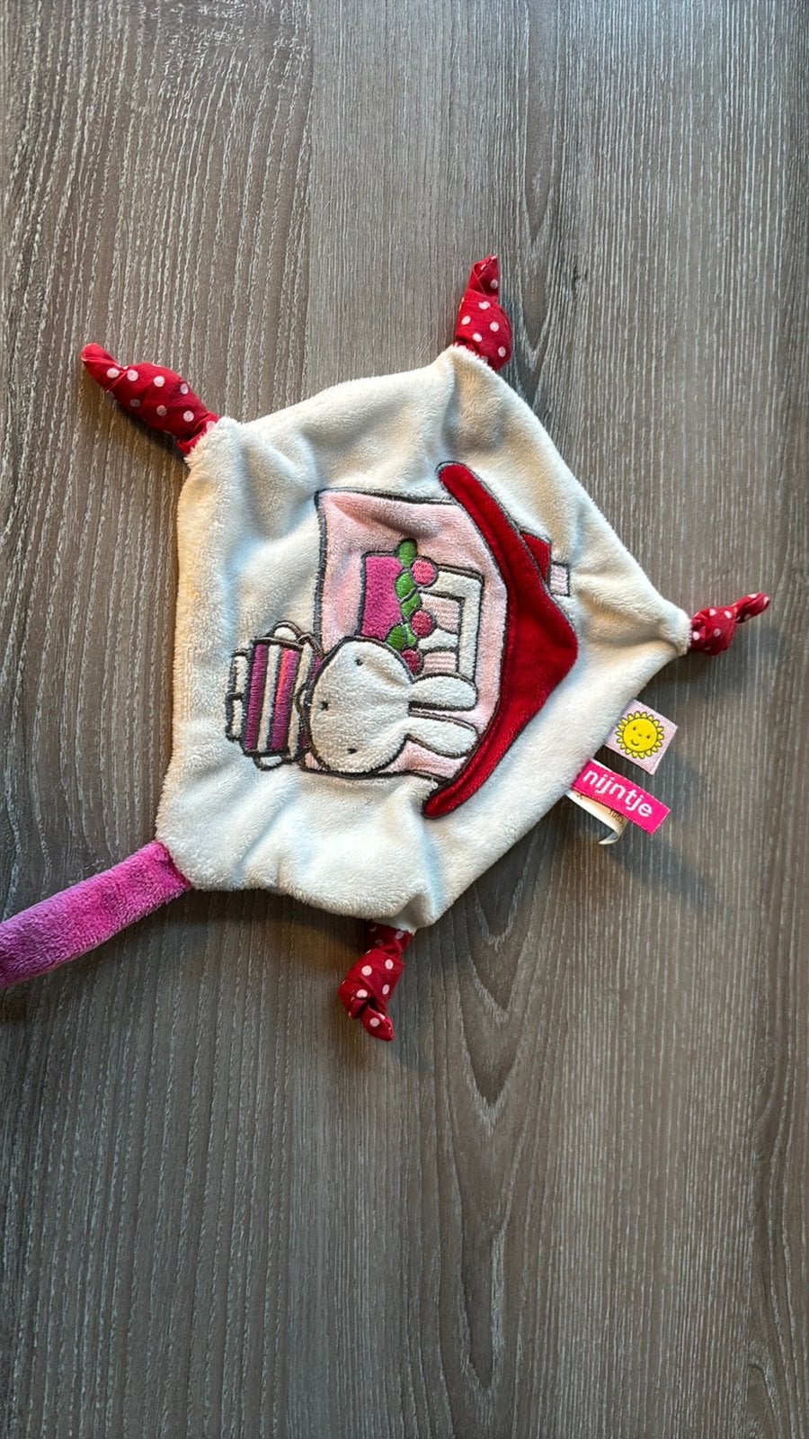 Nijntje witte knuffeldoek (z.g.a.n.), Ophalen of Verzenden, Zo goed als nieuw, Rammelaar