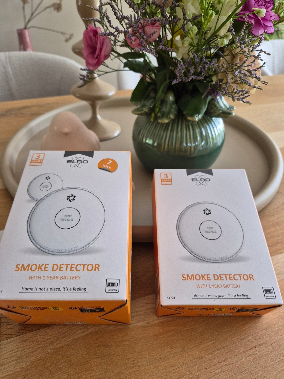 3 Nieuwe Elro Rookmelders - Te Klein Gekocht, Doe-het-zelf en Verbouw, Alarmsystemen, Ophalen of Verzenden, Nieuw, Detector, Sensor of Melder