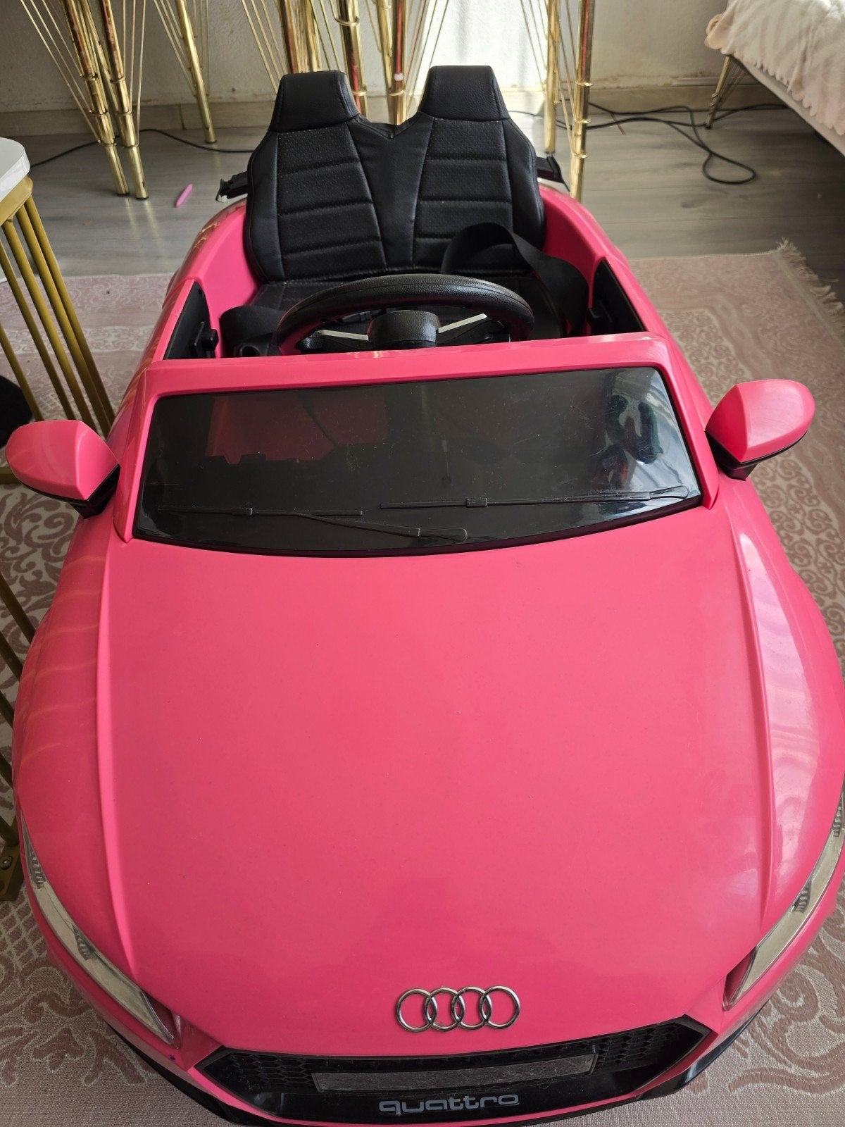 Roze Audi TT RS elektrische kinderauto, Zo goed als nieuw