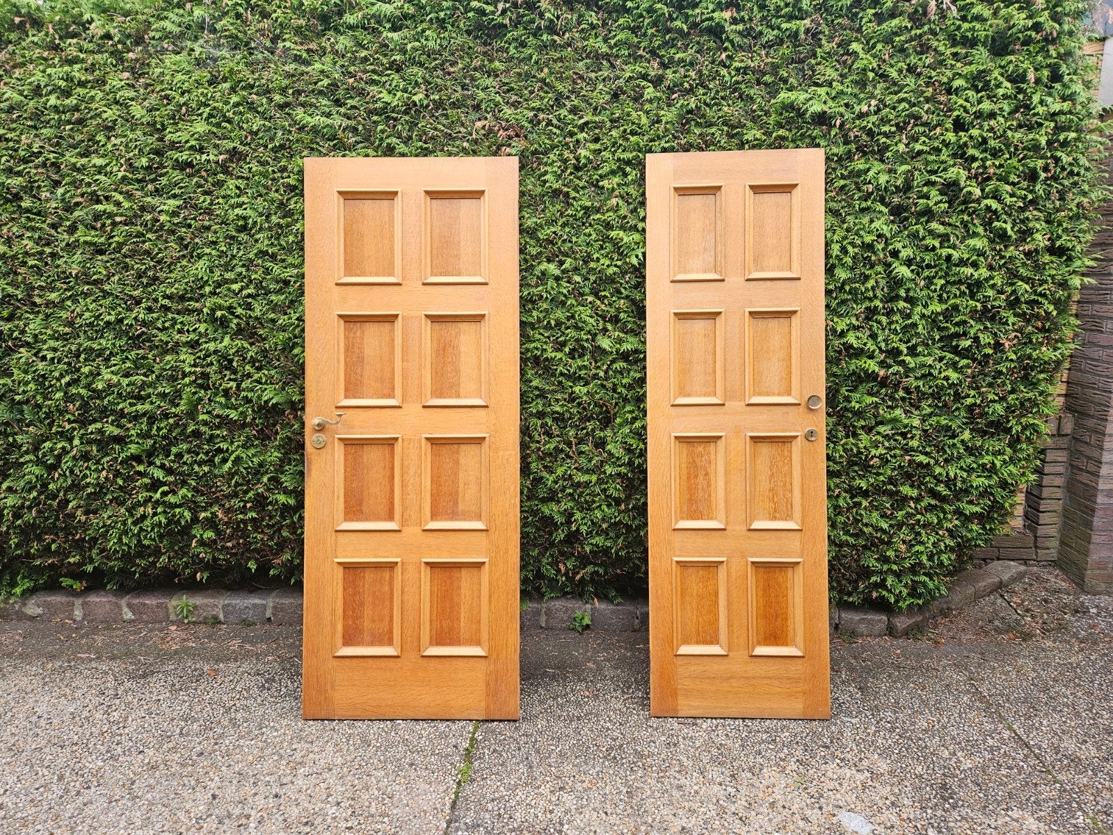 2x klassieke houten paneeldeuren binnen, Ophalen, Binnendeur, 200 tot 215 cm