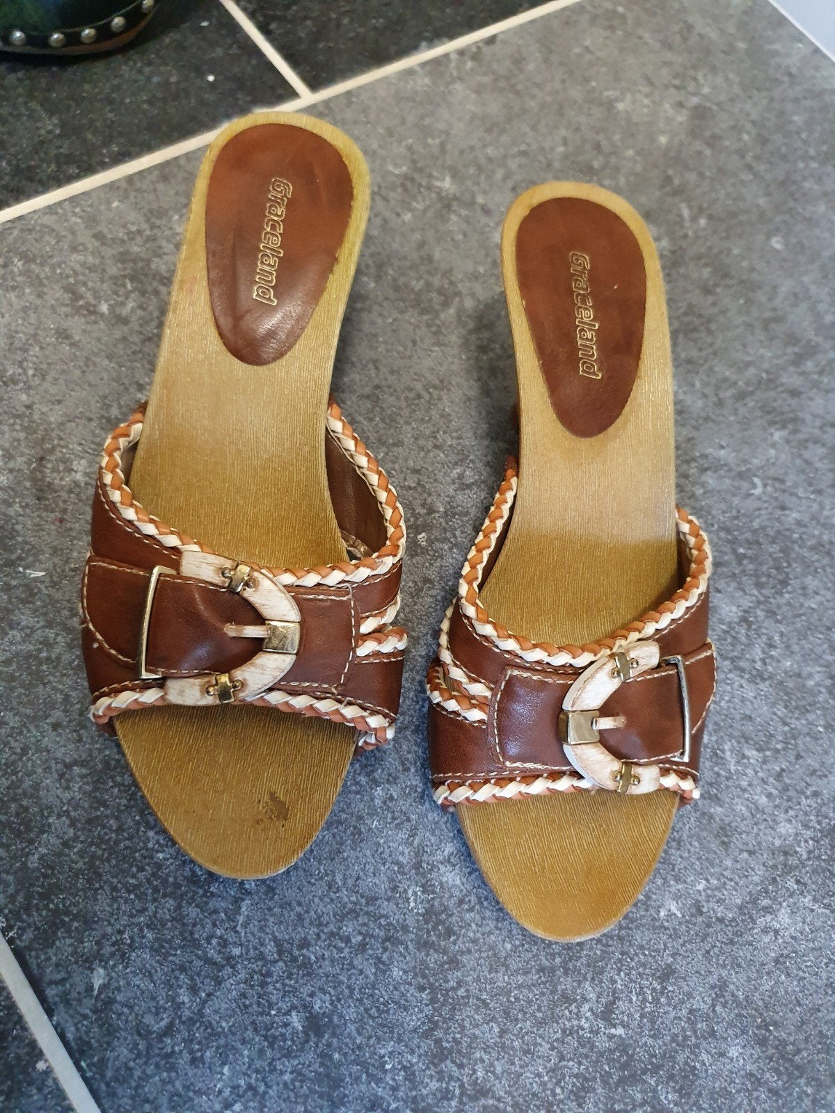 Graceland Muiltjes met Hak - Bruin, Bruin, Graceland, Gedragen, Sandalen of Muiltjes