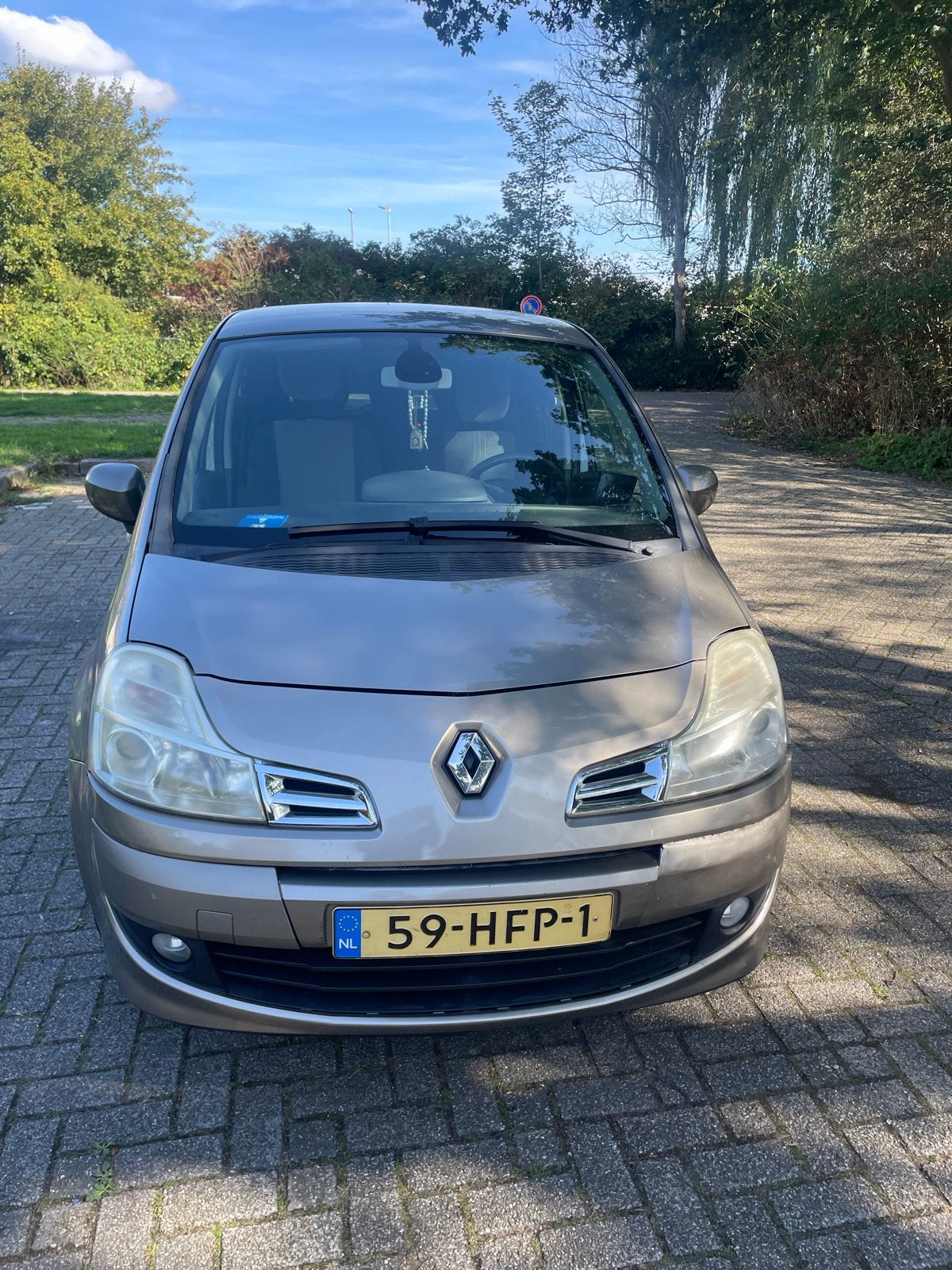 Renault Grand Modus 1.6 16V AUT 2008 Beige 75000km Airco, 4 cilinders, 1210 kg, Beige, Origineel Nederlands