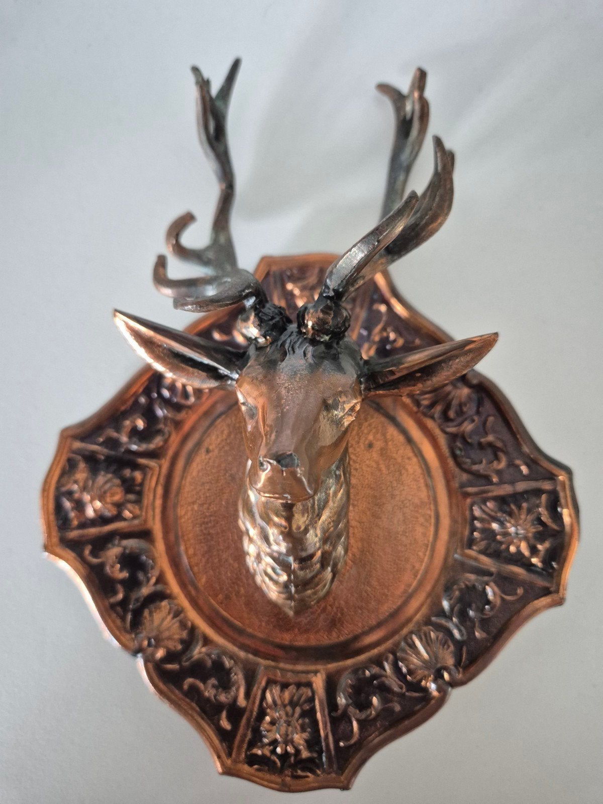 Vintage hertenkop/gewei bronslook, Ophalen of Verzenden