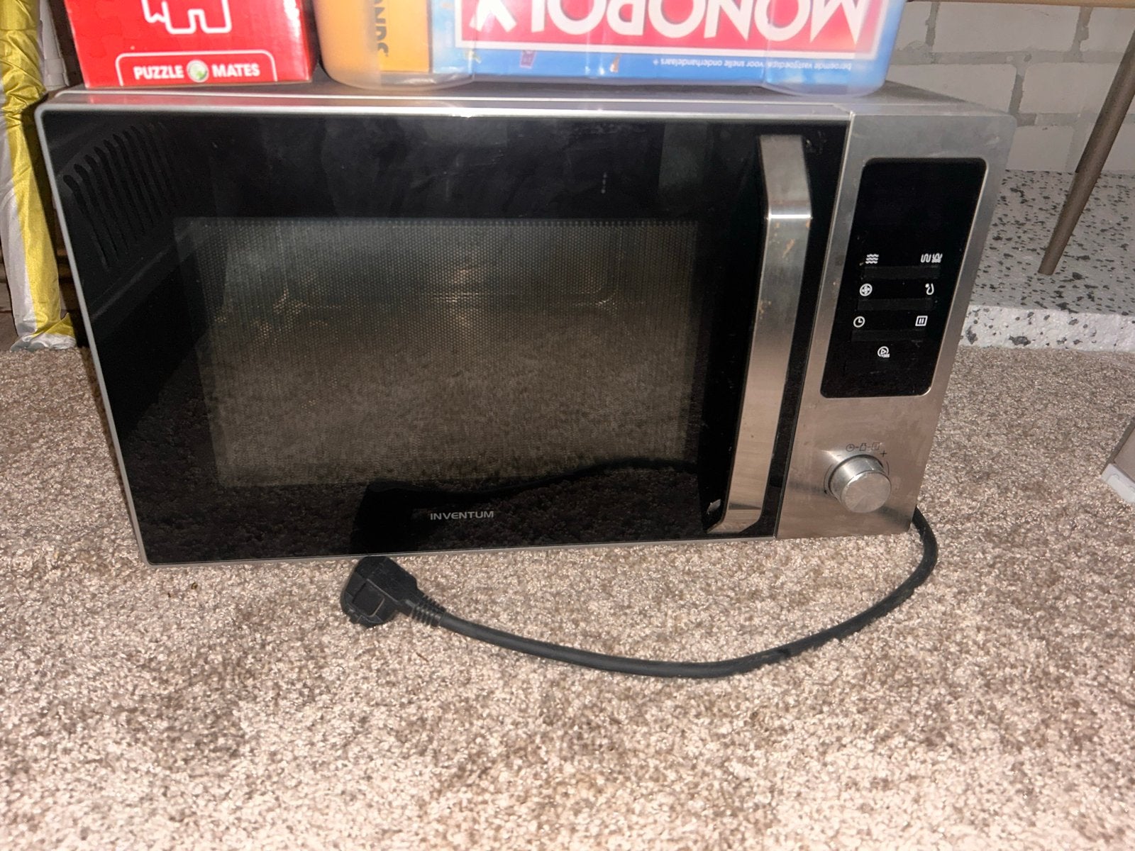 Inventum combi oven-magnetron - moet schoongemaakt worden, Witgoed en Apparatuur, Ophalen, Gebruikt, Magnetron, 45 tot 60 cm