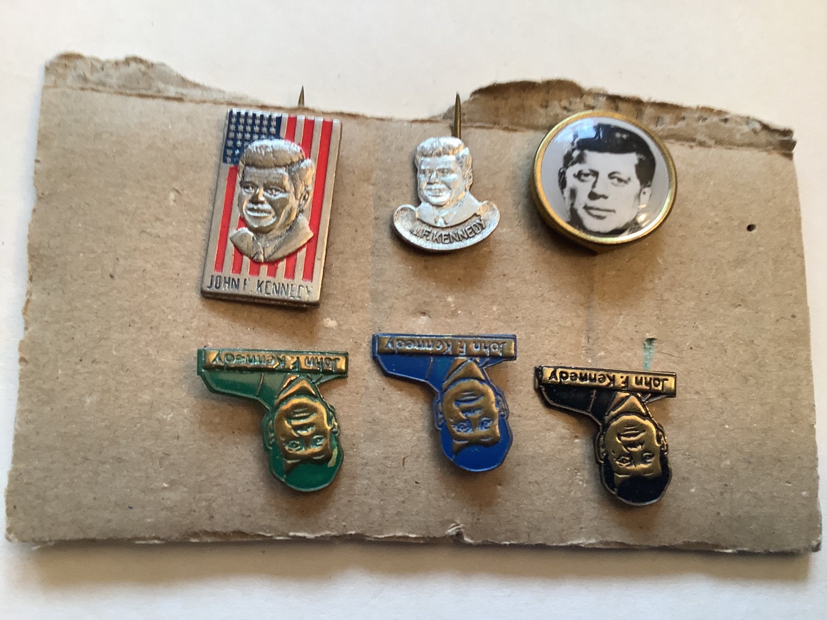 6 speldjes John F Kennedy, Verzamelen, Ophalen of Verzenden, Gebruikt, Overige onderwerpen