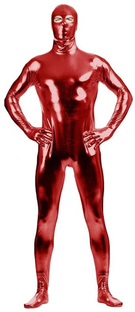 Rode heren bodysuit / catsuit glimmend zentai wetlook mannen, Verzenden, Nieuw, Overige maten, Overige thema's
