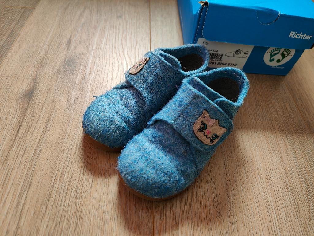 Richter pantoffels blauw maat 24 poes, Richter, Meisje, Overige typen, Ophalen of Verzenden
