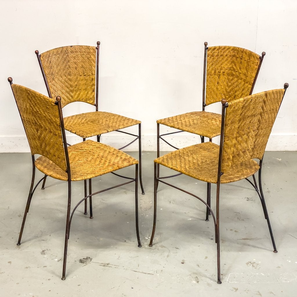 Set Mid-century Modern Bistrostoelen, Huis en Inrichting, Stoelen, Ophalen, Gebruikt, Mid century modern, Metaal