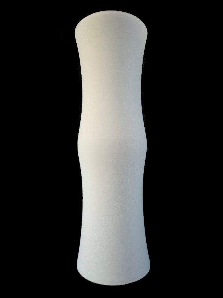 Geweldige XXL vintage satijnglazen Deens design tafellamp, Huis en Inrichting, Lampen | Tafellampen, Gebruikt, Wit, Glas, Design
