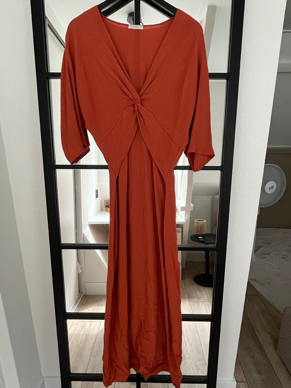 La Boutique Koraal Oranje Jurk Maat S, Verzenden, Zo goed als nieuw, Maat 36 (S), Oranje